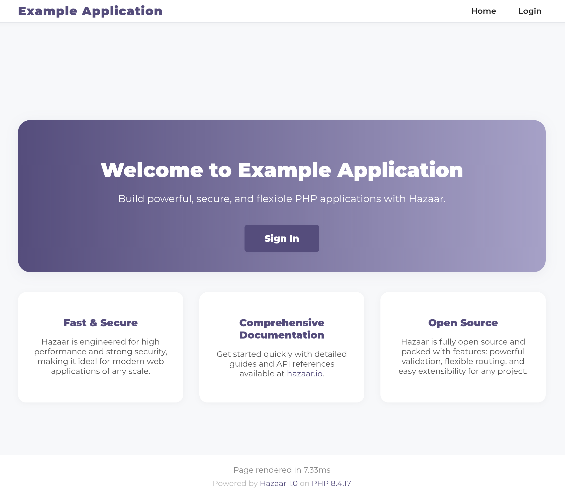 Example application